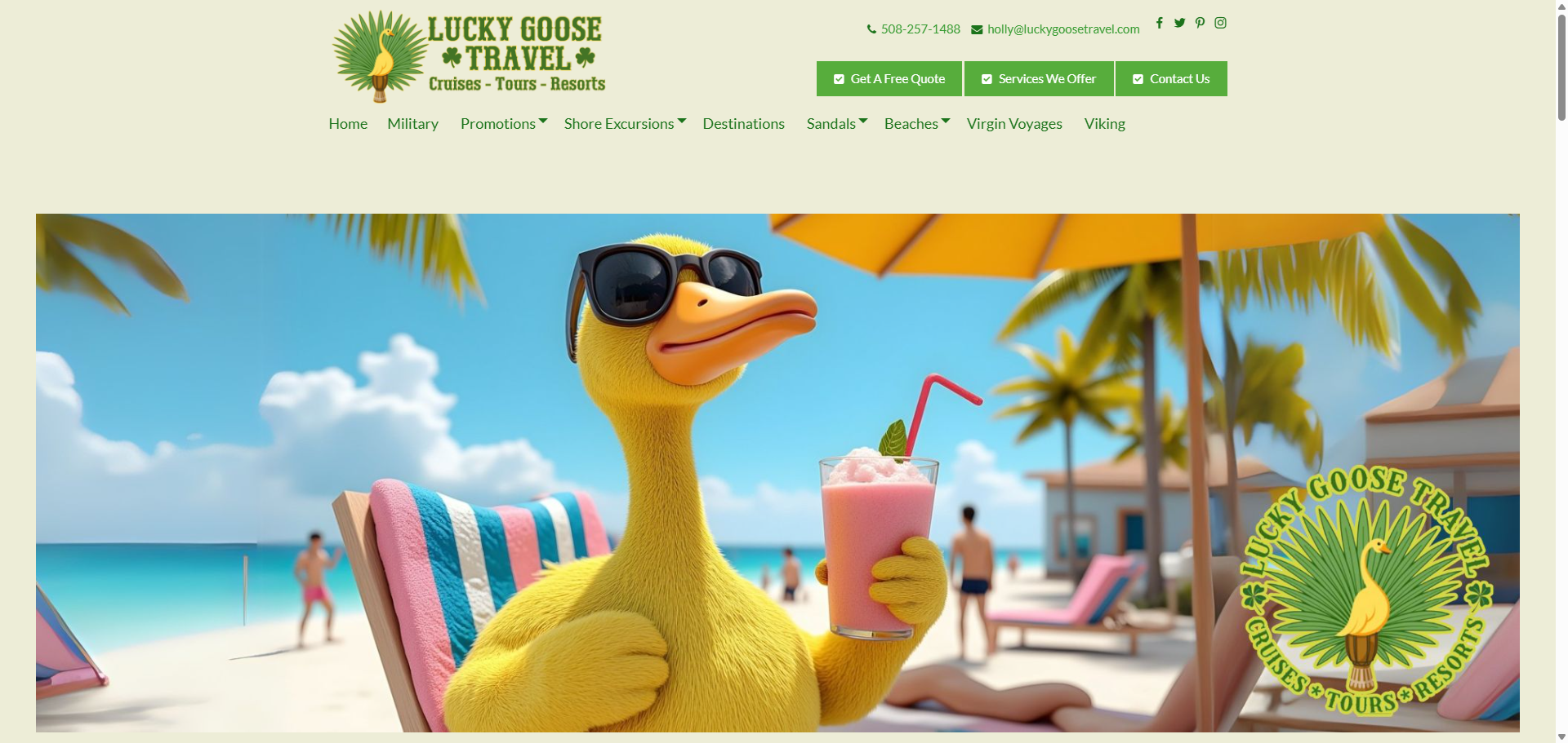 Lucky Goose Travel Website